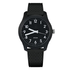 Black Plastic Quartz Watch 12mm Polyester Minimalism 3ATM Ocean Plastic